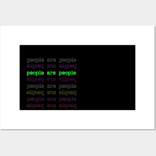 People Are People - Reverse text included for selfies Posters and Art